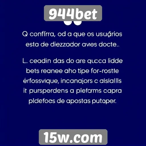 Feedback de usuários sobre a 944bet
