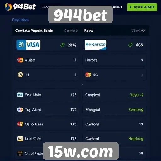 Opções de pagamento disponíveis no 944bet